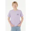Rip Curl Kids' Tropic Daze Logo Cotton Graphic T-shirt In Purple