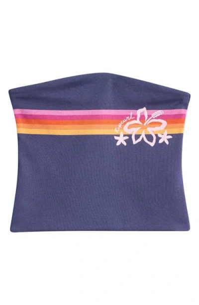 Rip Curl Kids' Tropical Dawn Bandeau Top In Blue