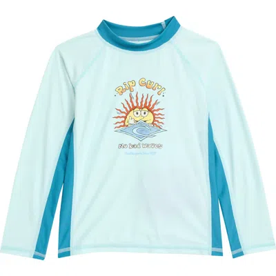 Rip Curl Kids' Tubes Long Sleeve Rashguard In Light Blue