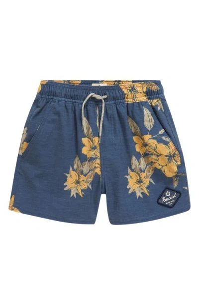 Rip Curl Kids' Volley Swim Trunks In Washed Navy