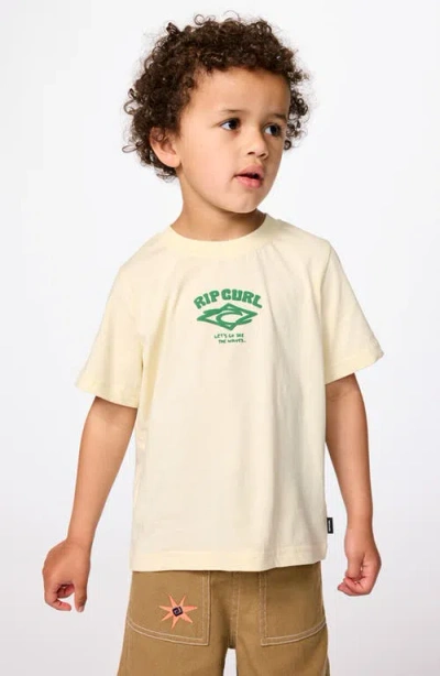 Rip Curl Kids' Wave Dayz Logo Cotton Graphic T-shirt In Neutral