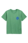 Rip Curl Kids' Wetsuit Icon Cotton Graphic T-shirt In Green