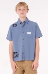 Rip Curl Kids' Williams Button-up Shirt In Blue