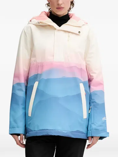 Rip Curl Landscape-print Hooded Jacket In Multi