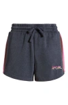 Rip Curl Las Dalias Colorblock Cotton Blend Fleece Shorts In Navy