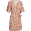 Rip Curl Las Dalias Ditsy Wrap Dress In Blue