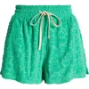 Rip Curl Las Dalias Floral Jacquard Terry Shorts In Light Green