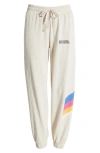 Rip Curl Las Dalias Logo Cotton Blend Joggers In Oatmeal Marle
