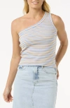 Rip Curl Las Dalias One Shoulder Tank In Blue