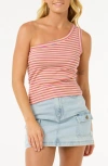 Rip Curl Las Dalias One Shoulder Tank In Vintage Blue