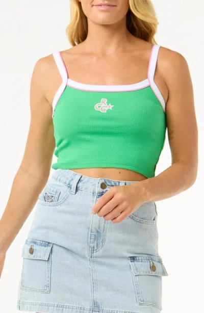 Rip Curl Las Dalias Rib Baby Tank In Green