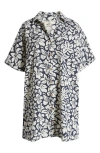 Rip Curl Las Dalias Short Sleeve Shirtdress In Navy
