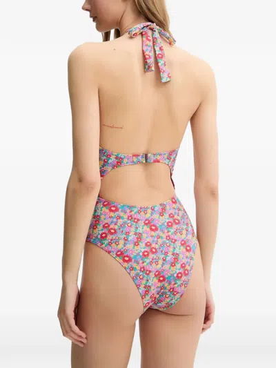 Rip Curl Las Flores Floral-print Cutout Swimsuit In Multi