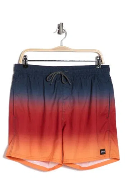 Rip Curl Laze Fade Volley Swim Trunks In Multi