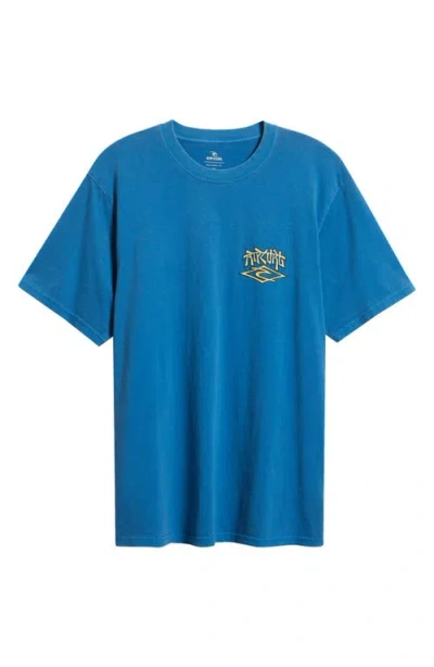 Rip Curl Liquid Trips Arch Cotton Graphic T-shirt In Blue