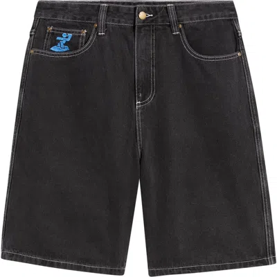 Rip Curl Liquid Trips Denim Shorts In Black