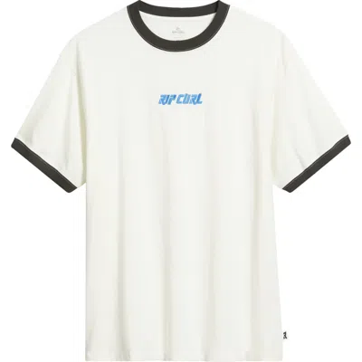 Rip Curl Liquid Trips Embroidered Ringer T-shirt In Gray