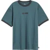 Rip Curl Liquid Trips Embroidered Ringer T-shirt In Green