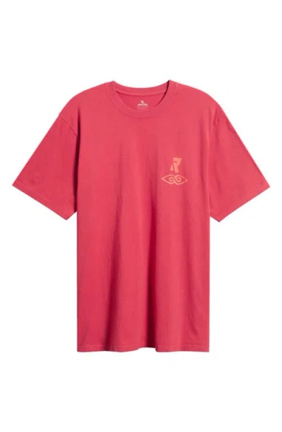Rip Curl Liquid Trips Graphic Cotton T-shirt In Red