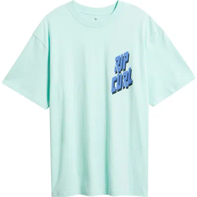 Rip Curl Liquid Trips Slant Graphic T-shirt In Blue
