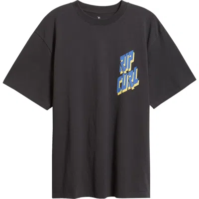 Rip Curl Liquid Trips Slant Graphic T-shirt In Blue