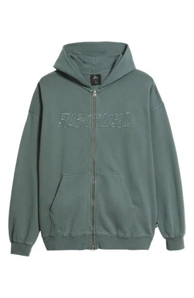 Rip Curl Liquid Trips Zip Hoodie In Green