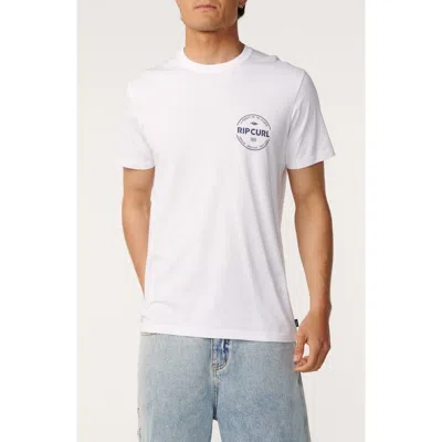 Rip Curl Logo Graphic Cotton T-shirt In White