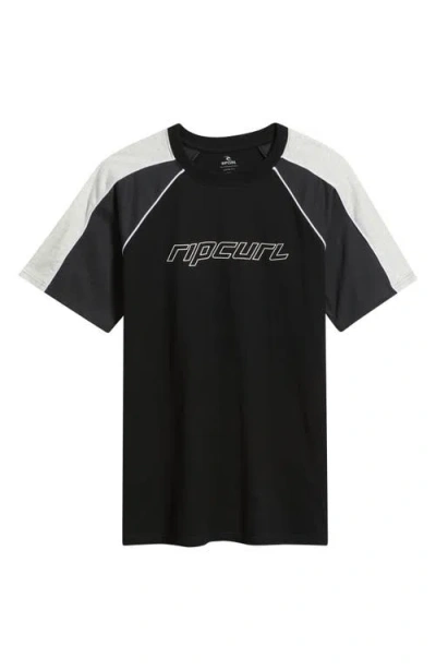 Rip Curl Logo Panel T-shirt In Black