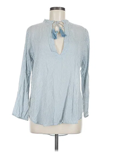 Pre-owned Rip Curl Long Sleeve Blouse In Blue