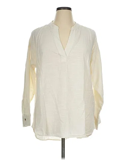 Pre-owned Rip Curl Long Sleeve Blouse In Ivory