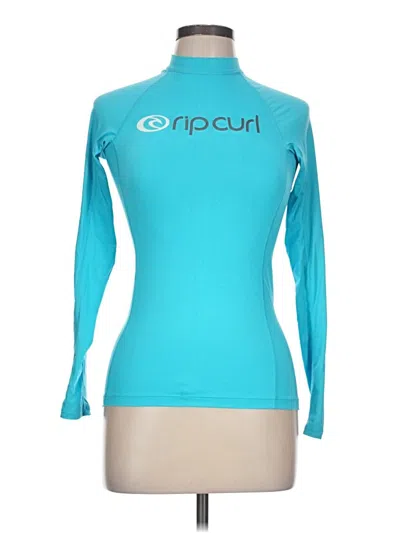 Pre-owned Rip Curl Long Sleeve T-shirt In Teal