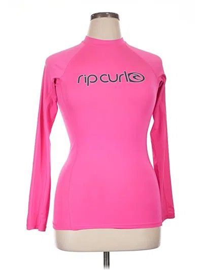 Pre-owned Rip Curl Long Sleeve Turtleneck In Pink
