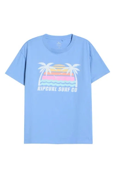 Rip Curl Malibu Relaxed Graphic T-shirt In Blue