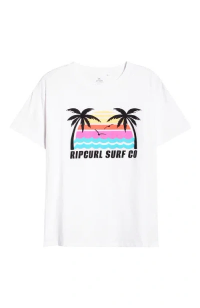 Rip Curl Malibu Relaxed Graphic T-shirt In White