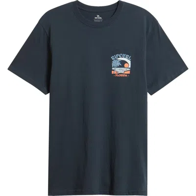Rip Curl Matisse Desto Cotton Graphic T-shirt In Blue