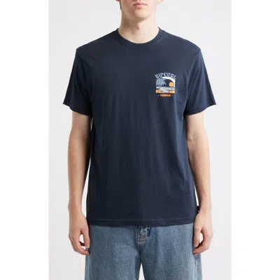 Rip Curl Matisse Desto Cotton Graphic T-shirt In Blue