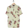 Rip Curl Max Energy Short Sleeve Button-up Shirt In Lime Wash