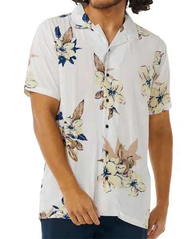 Rip Curl Men's Aloha Hotel Short Sleeve Shirt In Bone