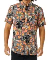 Rip Curl Mens Barrel Killa Short Sleeve Shirt In Coral