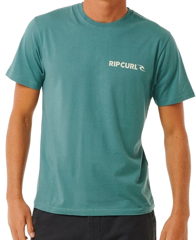 Rip Curl Men's Brand Icon Short Sleeve T-shirt In Bluestone