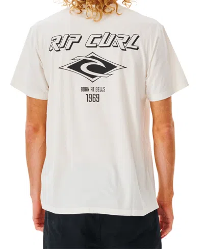 Rip Curl Mens Fade Out Icon Tee In Bone