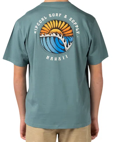 Rip Curl Men's Hawaii Sunsets Short Sleeve T-shirt In Bluestone