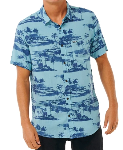 Rip Curl Men's Party Pack Short Sleeve Shirt In Dusty Blue
