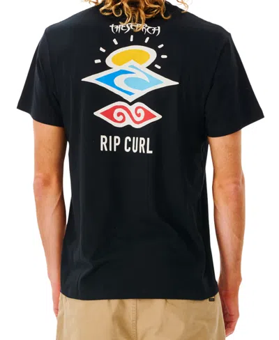 Rip Curl Men's Search Icon Short Sleeve T-shirt In Dusty Blue
