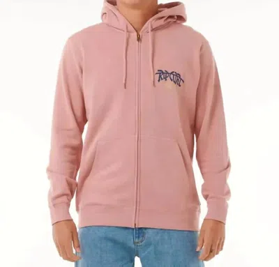 Rip Curl Men's Shred Till Dead Zip Hoodie In Mushroom In Pink