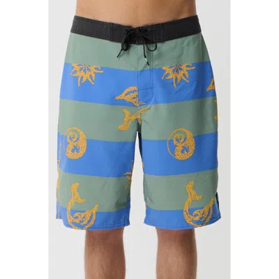 Rip Curl Mirage Disorder Striped Board Shorts In Blue