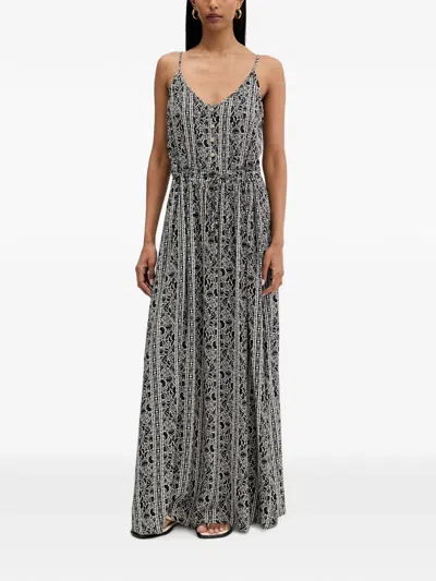 Rip Curl Molokai Floral-print Button-up Maxi Dress In Black