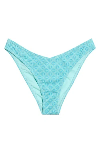 Rip Curl Moon Geo High Leg Bikini Bottoms In Blue
