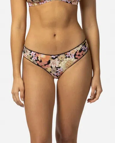 Rip Curl Mystic Floral Cheeky Hipster Bikini Bottom In Black In Multi