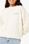 Rip Curl Pacific Cotton Blend Graphic Sweatshirt In White